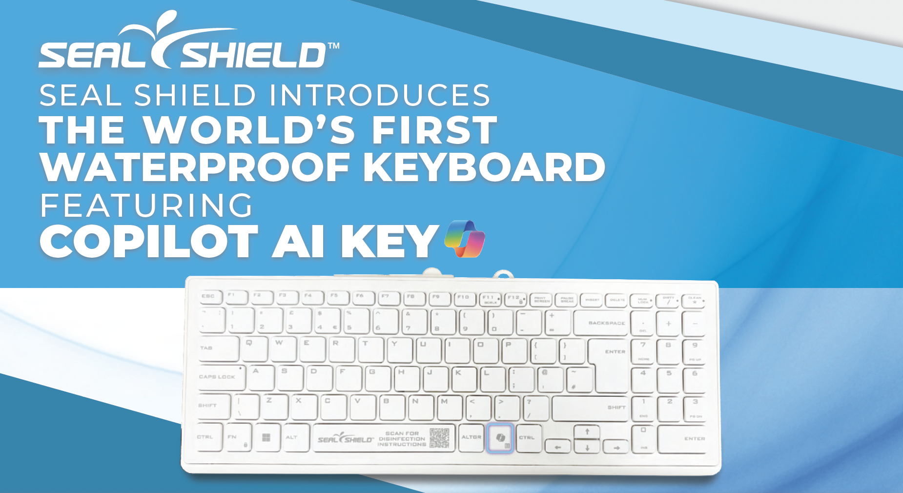 Seal Shield has unveiled the world's first washable and waterproof keyboard featuring Copilot AI integration