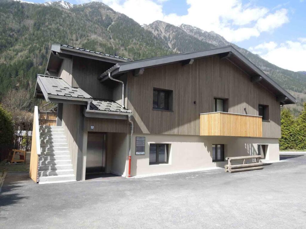 Mont-Blanc Smile office building near the mountains